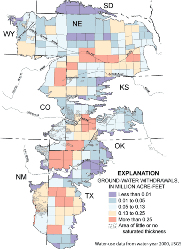 Map of the Ogallala Aquifer