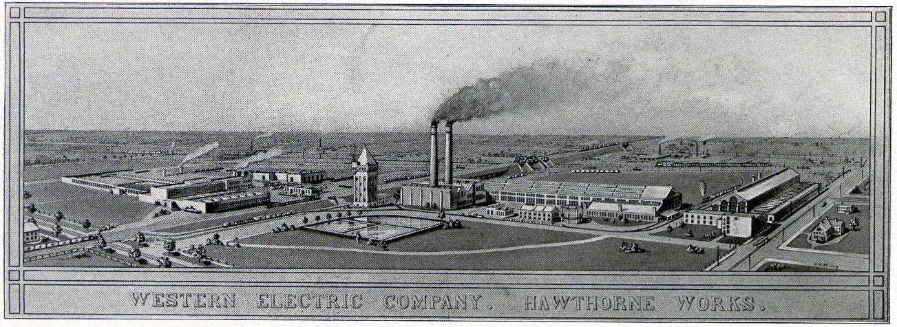 Aerial view of the Western Electric Company Hawthorne Works