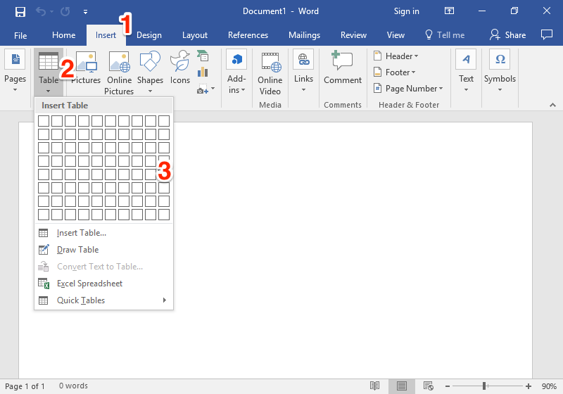 Creating Tables | Computer Applications for Managers