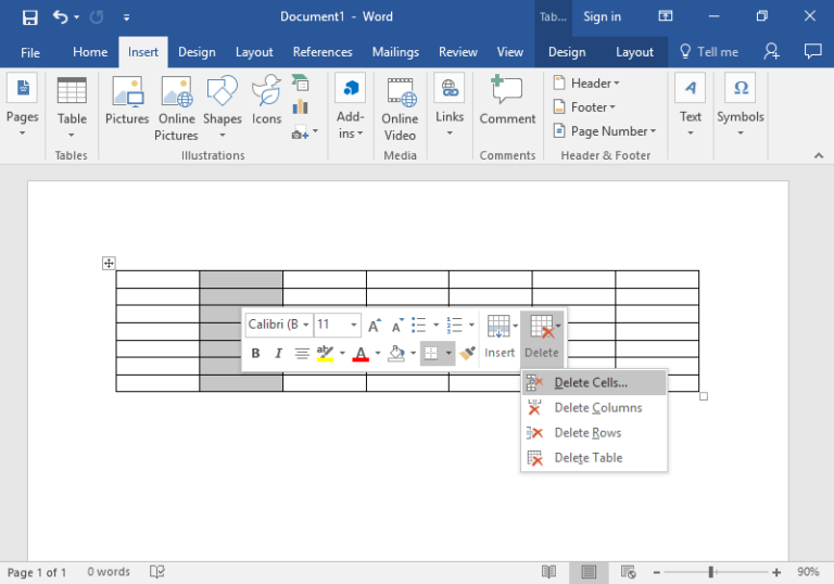 Creating Tables | Microsoft Word