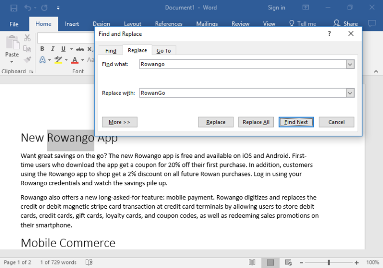 Find And Replace Computer Applications For Managers