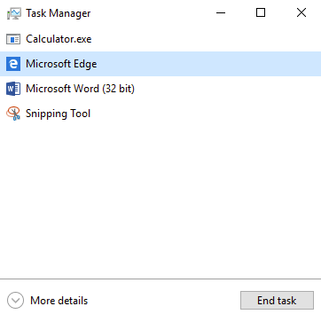 Windows 10 Task Manager