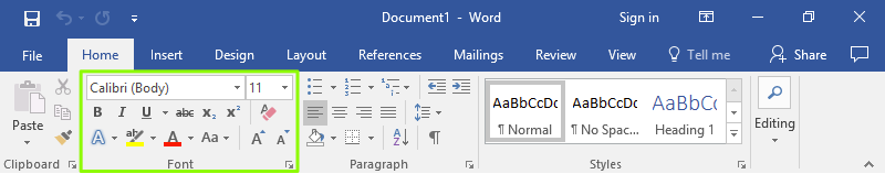 Changing the Ribbon Font Size (Microsoft Word)