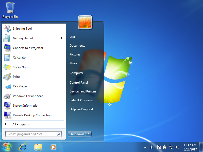 windows 7 start