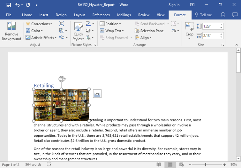 Assignment: Create Document with Tables and Images | Microsoft Word