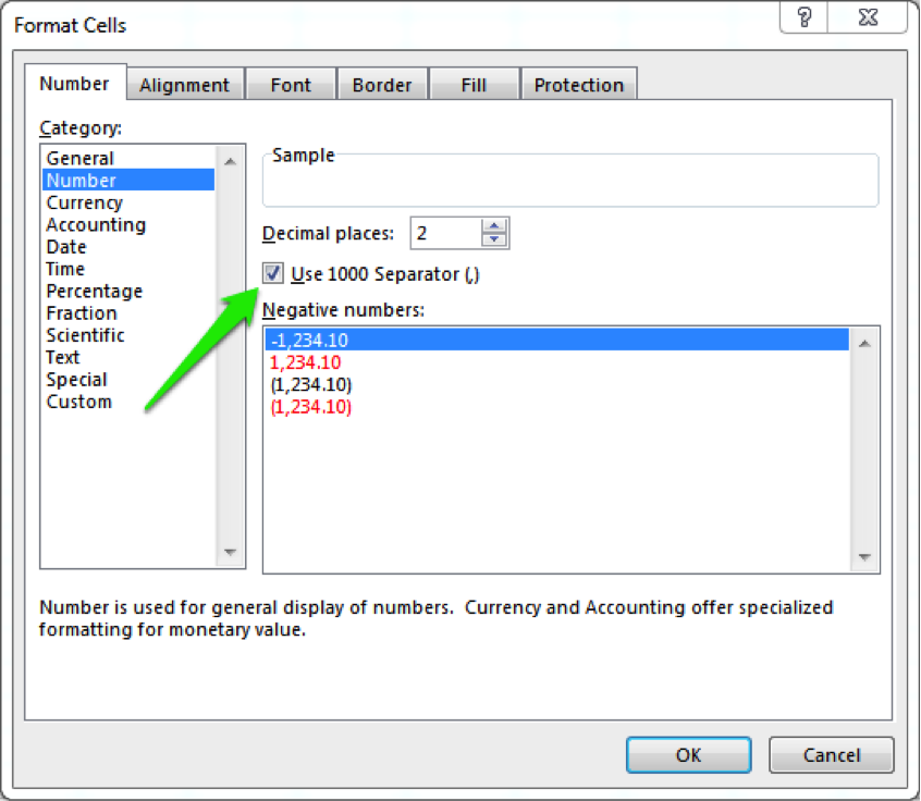 excel for mac comma or point decimal format