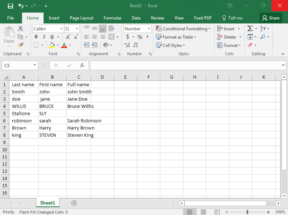 use flash fill in excel for mac