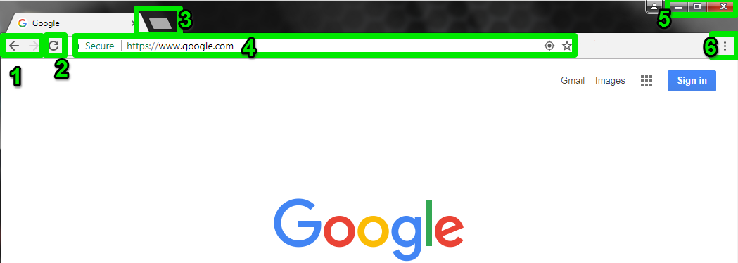 What is the official name for the Google Chrome button with three