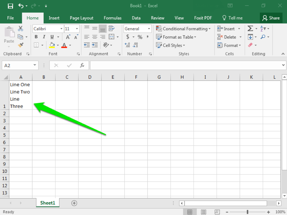 new line in cell microsoft excel for mac