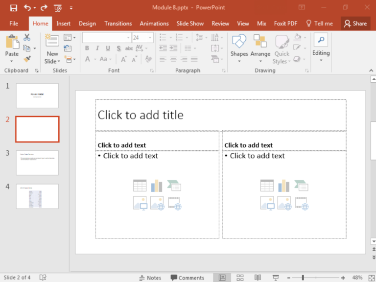 Organizing Slides Microsoft Powerpoint