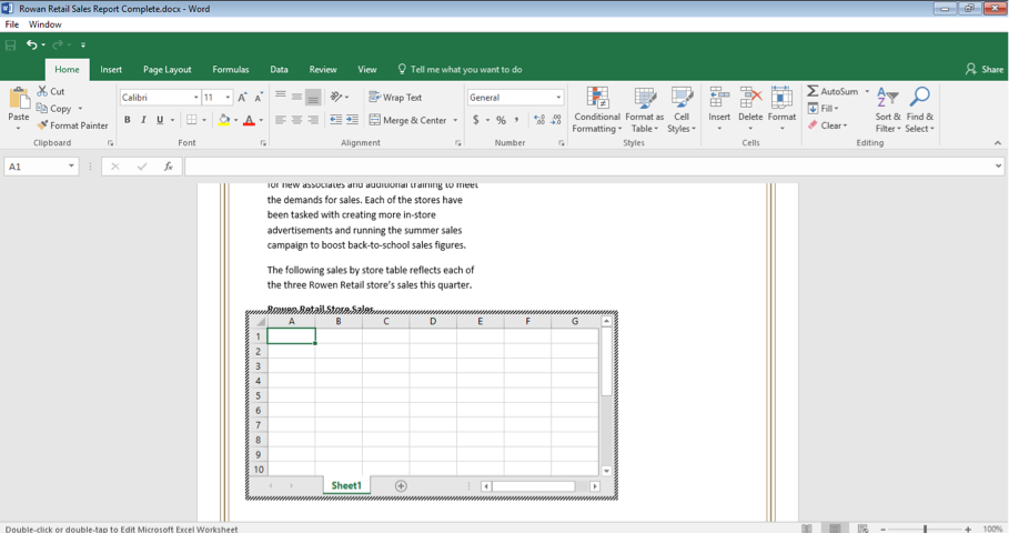 sign a document in excel