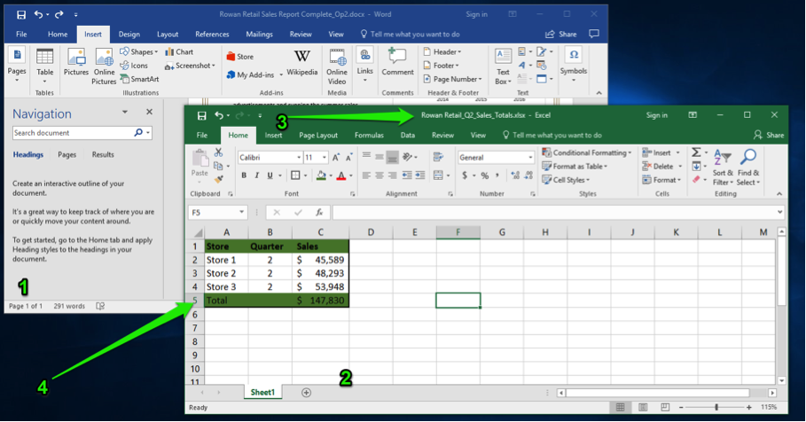 Excel Table in Word Document | Computer Applications for Managers