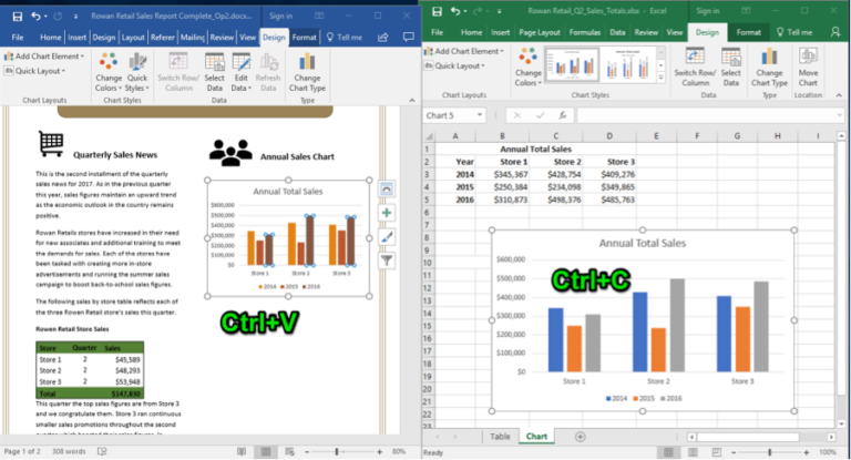 Excel Chart in Word Document | Computer Applications for Managers