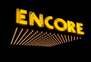 The word "Encore" in lights