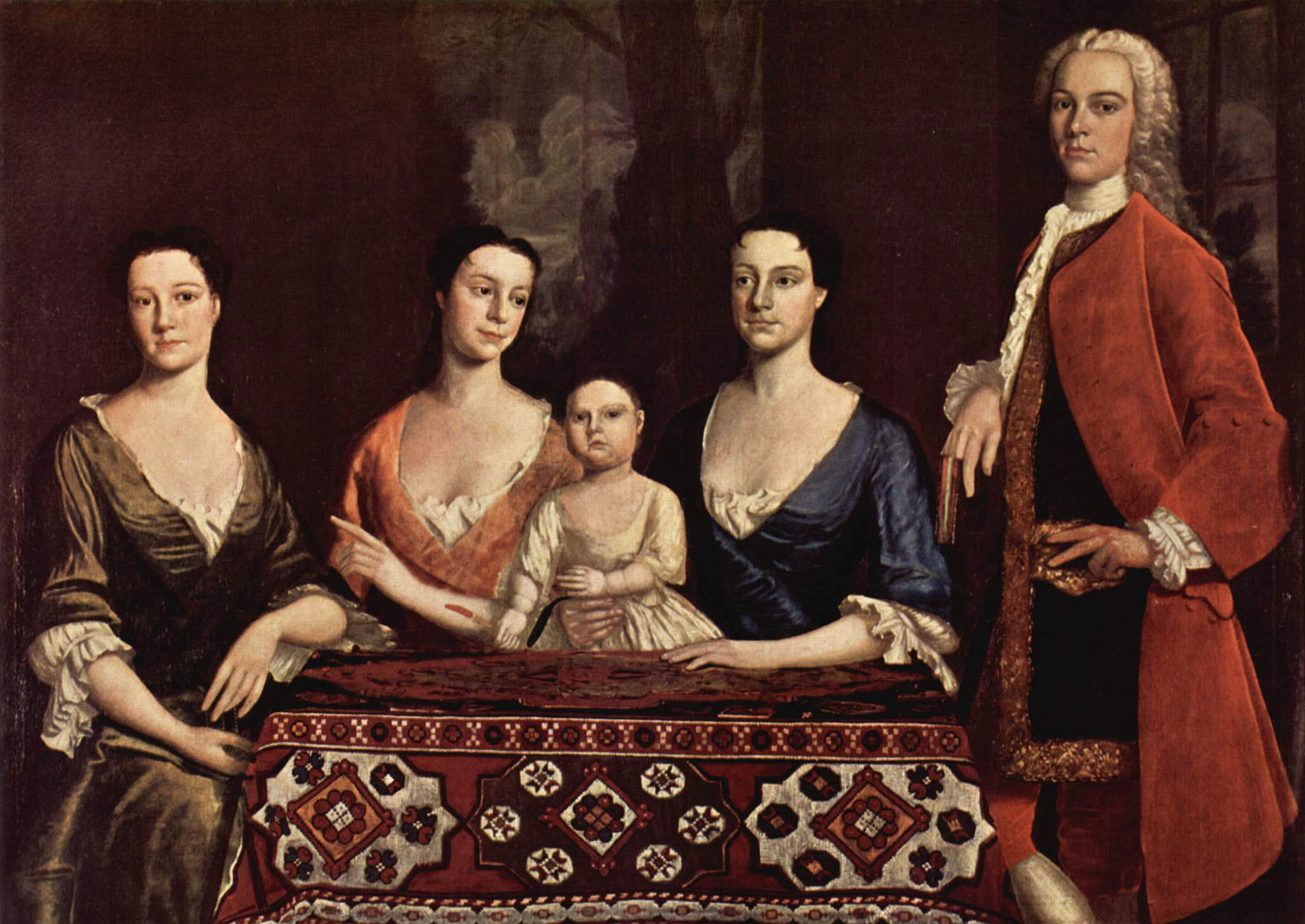 Robert Feke, Familienporträt des Isaac Royall, 1741, via Wikimedia.