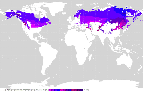 The humid continental climate zone is found at about 60 ºN latitude across much of the northeastern United States, southeastern Canada and middle Europe.