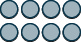 An image of two rows of four circles. 