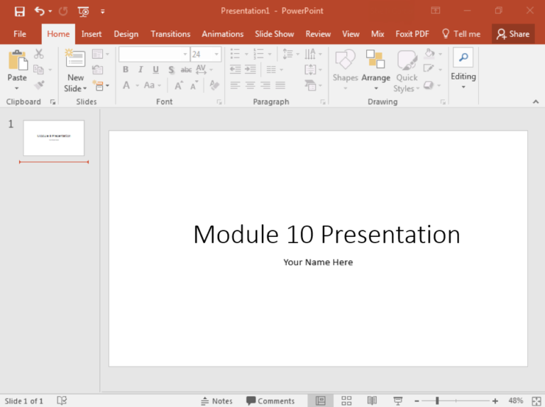 Assignment: Create a New Presentation | Computer Applications for Managers