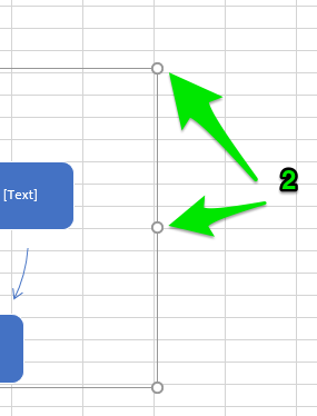 Excel screenshot of SmartDesign Graphic close up of resizing a graphic.