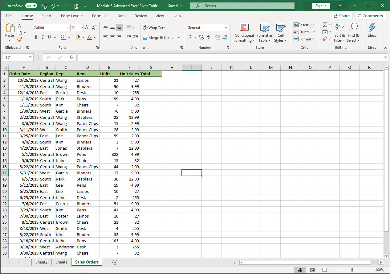 Pivot Tables Computer Applications For Managers 