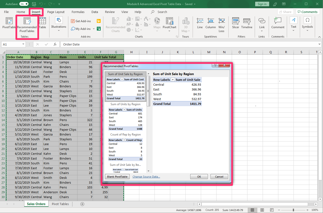 pivot tables in excel