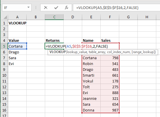 how to add vlookup in excel 2016