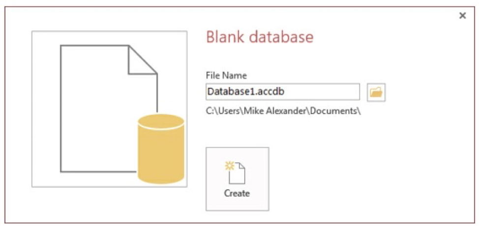 Databases names. Database desktop. Blank desktop database. ACCDB. Blank desktop database how.