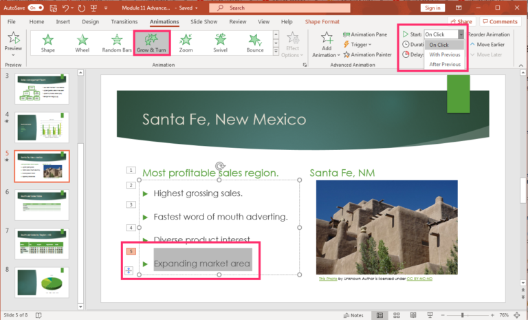 Animations in PowerPoint | Computer Applications for Managers