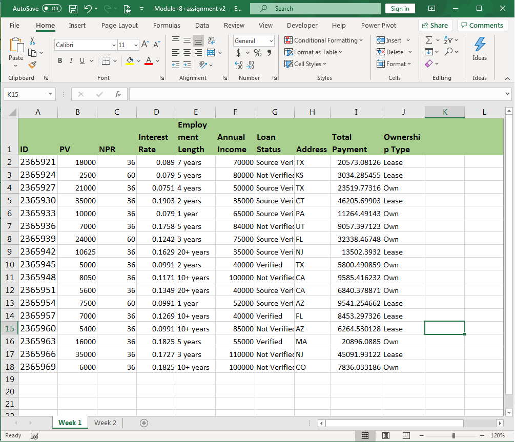 auto loan excel template