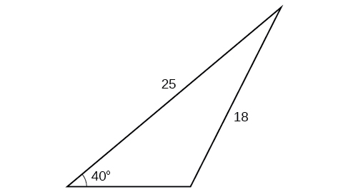 Right Triangle degrees 40, 50, 90