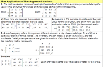 3.4 Practice – Matrix Operations | Finite Math