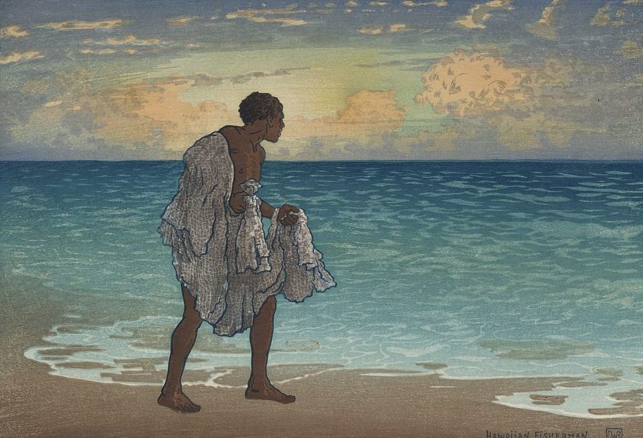 Hawaiian fisherman by Charles William Bartlett, 1860-1940, artist; LCCN Permalink https://lccn.loc.gov/92512980 at the Library of Congress.