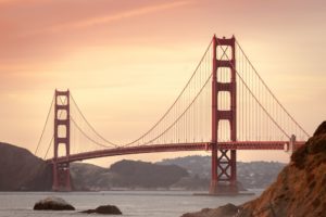 The golden gate bridge.