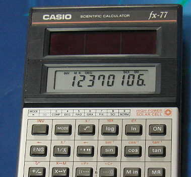 Photoelectric cells power a calculator