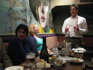 Man in a restaurant giving a speech