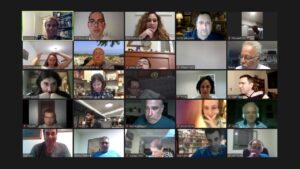 An online meeting with 25 participants