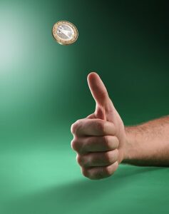 Coin flipping from thumb