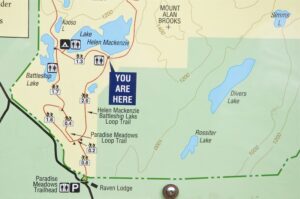 Map with arrow saying You Are Here