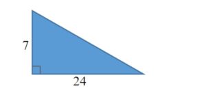 right triangle with legs 7 and 24