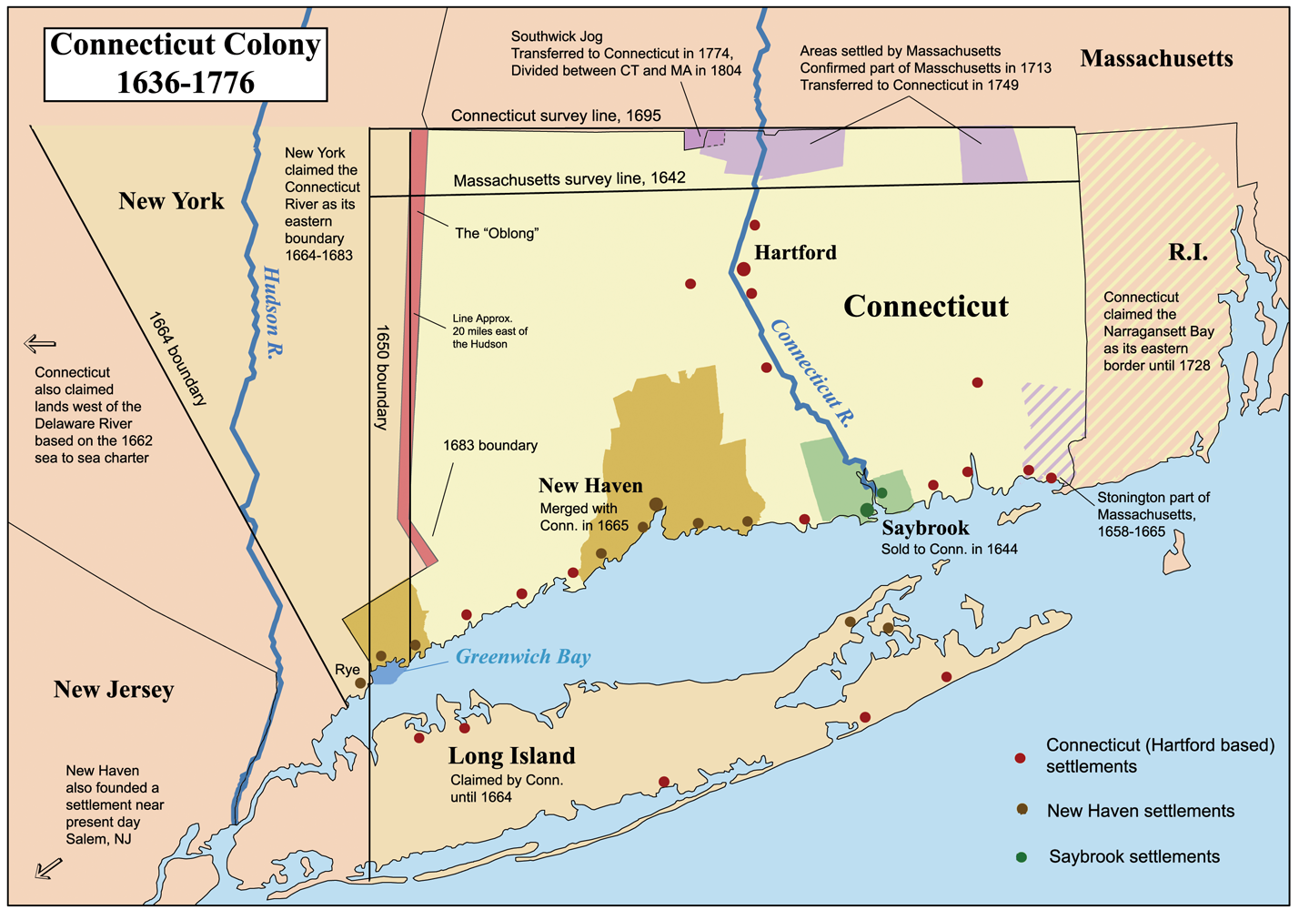 New Colonies Maryland, Connecticut, and Rhode Island United States