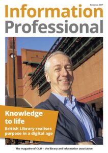 A magazine cover for Information Professional