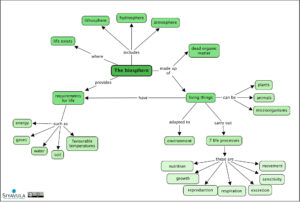 A concept map describing the biosphere