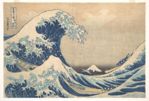 Japanese print of a wave