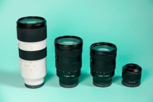 Four different camera lenses