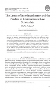 First page of a scholarly article on Environmental Law