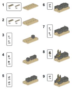 Instructions for building a sphinx with lego