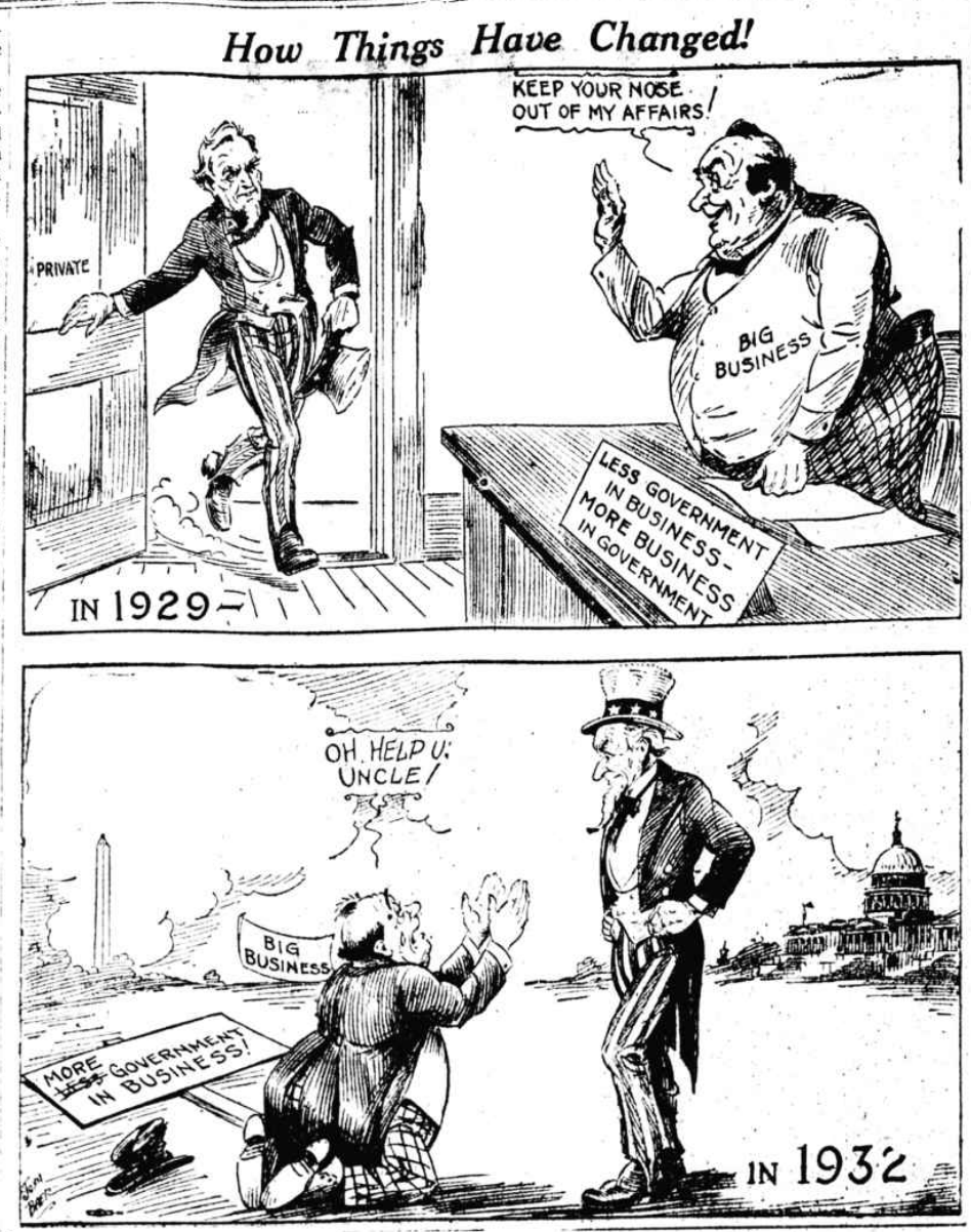 Great Depression Political Cartoons 1930