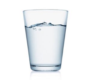 A glass of water