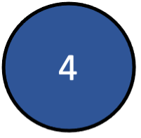 A dull blue circle with the number 4 in it