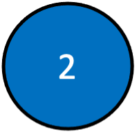 A blue circle with the number 2 in it
